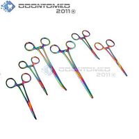 OdontoMed2011® Multi Color Rainbow Color Ultimate Hemostat Set, 6 Piece Ideal for Hobby Tools, Electronics, Fishing and Taxidermy