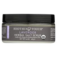 Soothing Touch Scrub - Organic - Salt - Herbal - Lavender - 10 oz-95%+ Organic-Gluten Free-Dairy Free-Yeast Free-Wheat Free-