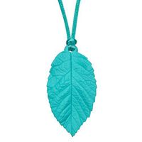 Munchables Chewable Leaf Necklace - Sensory Chew Necklace for Girls (Aqua)