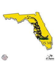 GT Graphics Florida Gadsden Flag - 8" Vinyl Sticker - for Car Laptop I-Pad - Waterproof Decal