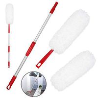 CLEANHOME Microfiber Duster with Extension Pole and 1 Extra Washable Refills,Long Reach 66 inches, for Cleaning High Ceiling Fan, Interior Roof, Cobweb, Computer Screens, Car