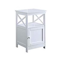 Convenience Concepts Oxford End Table with Cabinet, White