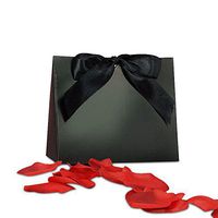 Black Favor Box with Satin Ribbon 5 1/2" X 2 1/2" X 4-1/2 | Quantity: 50 Gusset - 2 1/2"