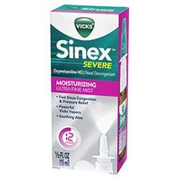 Vicks Sinex Severe Sinus Congestion Nasal Spray, 0.5 fl oz - Moisturizing Ultra Fine Mist with Soothing Aloe