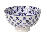 Now Designs Stamped Bowl Blue Dots 4 inch (5042020)
