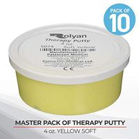 Sammons Preston Master Pack, Therapy Putty For Physical Therapy Exercises, Hand Grip and Strength Training, For Stress and Pain Relief, Occupational Therapy, Set of 10, 4 Ounces, Yellow, Soft