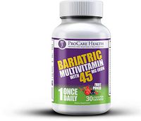 Bariatric Complete Chewable Multi-Vitamin Once Daily - Designed for RNY, Sleeve, Bypass and Switch Surgery Patients (30 Ct, 45mg Iron)