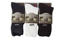 Vagden Diabetic 98% Cotton"Non-Binding" Cushion Sole Socks (2 Pair) (Medium (5-9 Shoe), Navy)