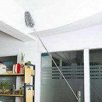 Microfiber Feather Duster with Extension Pole,LianLe Anti-Scratch Cover,Bendable, Washable, Lint-Free Lightweight Hypoallergenic Dusters for Cleaning Ceiling Fan, Blinds, Cobwebs, Baseboards 