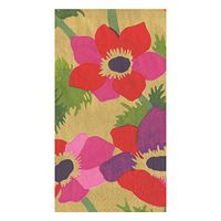 Caspari Poiret Floral Paper Guest Towel Napkins in Gold, Two Packs of 15