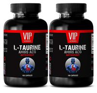 Anti inflammatory Supplement Capsules - L-Taurine 500MG - Amino Acid - ANTIOXIDANT - Taurine Bulk - 2 Bottles (200 Capsules)