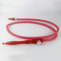 LED Hookah Hose, 71-Inch Acrylic Lights Hookah, Arabian Hookah Accessories Hookah Hose with LED Lights,Red