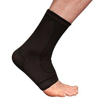 Copper D 1 Pair Black Rayon from Bamboo Copper Compression Ankle for Relief from Injuries and More or Comfort Support for Every Day Uses, Small Medium