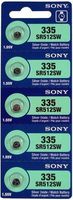 Sony Battery 335 SR512SW Silver Oxide 1.55V (Pack of 5 Batteries)