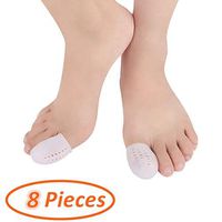 Dr.Koyama Thumb Toe Protector Caps (8 Packs) with Breathing Holes Big Toe Gel Covers - Cushion for Sports Injury, Corn, Callus, Blister, Ingrown Toenail and Reduce Friction