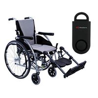 S-Ergo 125 Ergonomic Wheelchair | Seat Size 18" X 17" | Flip-Back Armrest | Upgraded to Elevating Legrests | Frame Color Silver & Free 130 dB Black Personal Safety Alarm/Siren!