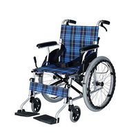 Manual Wheelchair Lightweight Aluminum Alloy Folding Wheelchair, Portable Transport Travel Wheelchair, accompanying Pushchair with handbrake, Suitable for The Elderly Disabled