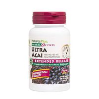 NaturesPlus Herbal Actives Ultra Acai - 1200 mg, 30 Vegetarian Tablets - Antioxidant & Prebiotic Supplement - Promotes Healthy Probiotic Balance, Supports Anti-Aging - Gluten-Free - 30 Servings