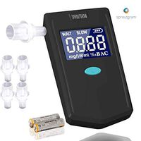 Sproutgram Professional Breathalyzer and Alcohol Tester | Portable for Personal use | Digital LCD Breath Tester Semi-Conductor Sensor with 4 Mouthpieces and Batteries Included