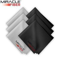 Miracle Fiber Microfiber Cleaning Cloths (6 Pack), Black/Grey