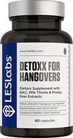 LES Labs DeToxx for Hangovers, Natural Supplement for Liver Support & Electrolyte Replenishment, 60 Capsules