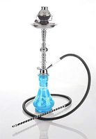 Hookah 22" Blue 1 hose shisha nargila bars narguile nargile glass vase smoking