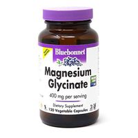 Bluebonnet Nutrition Magnesium Glycinate, Soy-Free, Gluten-Free, Non-GMO, Dairy-Free, Kosher Certified, Vegan, 120 Vegetable Capsules, 60 Servings
