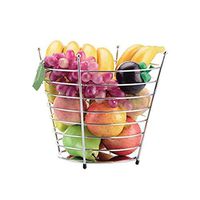Bowl Silver Fruit Basket, Stainless Steel Round Fruit Display Stand Creative Living Room Pastry Rack Large Capacity Fruit Basket Hotel tableware home noodles boiled fish soup bowl ( Color : 1623cm )