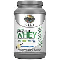 Garden of Life Sport Certified Grass Fed Clean Whey Protein Isolate, Vanilla, 22.57 Ounce
