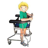 Seat & Roller Bar Covers Walker Folding is Easy to Carry Old Cane Can Help A Hand Disabled Walking Stand Adjustable Exercise Children Walker (Color : Black, Size : 84-94cm)
