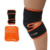 Emmzoe Kids Knee Support Hot and Cold Gel Therapy Wrap - Includes Hot or Cold Gel Pack for Pain Relief - Microwavable, Freezable, Reusable (3 to 7 Years)