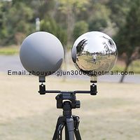 LSX VFX HDRI 20cm Chrome Ball + Grey Ball 360 Cam for HDRI Lighting (C4D / Redshift) Stainless Steel Hollow Sphere Photographic Props Set