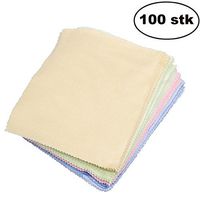 ULTNICE 100Pcs Microfiber Cleaning Cloths for Eyeglass, Sunglass, Computer Screen, Jewelry, Camera Lens (4 Colors)