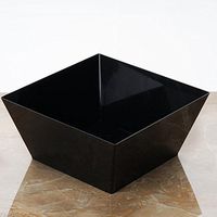 Tableclothsfactory 30 pcs- Black Innovative Square 42oz Disposable Plastic Bowl