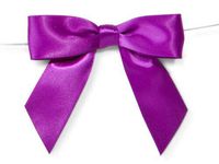 6ct. Pre-Tied Royal Purple 3" Satin Gift Bows Wire Ties Ready-to-Use 7/8" Ribbon nfLG -1381