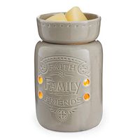 CANDLE WARMERS ETC  Midsized Illumination Fragrance Warmer- Light-Up Warmer For Warming Scented Candle Wax Melts and Tarts or Essential Oils To Freshen Room, Faith, Family, Friends