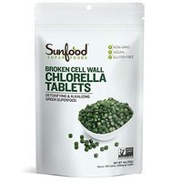 Sunfood Superfoods Chlorella Tablets | Broken Cell Wall | Pure, Single Ingredient Product | Ultra Clean- No Additives, Fillers, Preservatives, Chemicals | 250 mg Chlorella Tablets | 450 Count | 4 oz