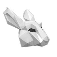 Mardi Gras Party Masquerade Mask,Christmas Bunny mask Animal Wig Cute Full face mask White Prom Masks