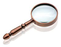 10X Handheld Antique Metal Magnifier Reading Magnifying Glass Lens Jewelry Loupe 75mm (Copper)