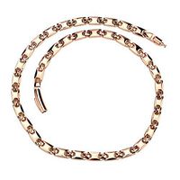 Men Womens Rose Gold Pure Titanium Magnetic Therapy Chain Necklace for Neck Arthritis Headaches Relief