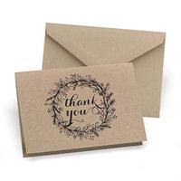 HBH Krafty Thank You Cards and Envelopes - 150 Pack