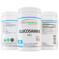 NutraBulk Glucosamine HCL Pure Powder - 500 Gram (1.1lbs)