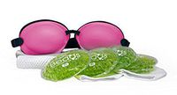 Tranquileyes XL Warm Compress with Microwavable Beads for Severe Dry Eye Relief (Hot Pink)