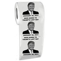 Donald Trump Toilet Paper- Last Day in Office-Wipe Down to Trumps Last Day in Office January 20, 2021. Full Size Roll 300 Sheets Gag Gift
