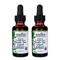 Swanson Green Tea Liquid Extract (Alcohol- & Sugar-Free) 1 fl Ounce (29.6 ml) Liquid (2 Pack)