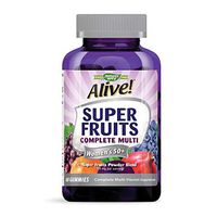 Nature’s Way Alive! Super Fruits Women’s 50+ Multivitamin Gummies, A, C, D, E, B-Vitamins, 60 Count