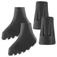 VIVE Trekking Pole Tips (4 Pack) - 1/2 Inch Replacement Rubber Hiking Cane Feet Protectors for Walking Sticks - Shock Absorbing Grip & Traction Stability for Snow, Ice, Rocks & Gravel Pavement
