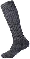Therapeutic Alpaca Socks - Over The Calf - Diabetic, Neuropathy, Large Calf Socks (Medium, Gray)
