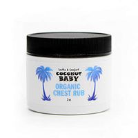 Coconut Baby Chest Rub for Sinus Congestion Coughs Colds & Sore Muscles - Coconut Oil - Vitamin E - Beeswax - Peppermint & Eucalyptus - Neck Back & Feet