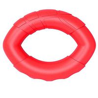 Silica Gel Portable Hand Grip Gripping Ring Carpal Expander Finger Trainer Grip Strength Rehabilitation Pow Stress Ring Ball,Red,2PCS